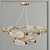 Elegant Alta Gold Metal and Glass Pendant 3D model small image 2