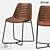 Metal and Leather Chair: LoftDesigne 4023 3D model small image 1