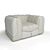 Luxurious Quilted Charactere Armchair 3D model small image 7