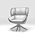 Elegant Velvet Armchair 3D model small image 3