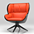 Elegant Velvet Armchair 3D model small image 5