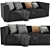 Modern BoConcept Carmo Sofa 3D model small image 1