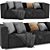 Modern BoConcept Carmo Sofa 3D model small image 3