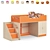 Legenda K02 + LY02 Kids Modular Bed 3D model small image 1