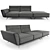 Natuzzi Sublime Sofa: Modern Elegance 3D model small image 1