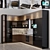 Modern Kitchen with Integrated TV, Coffee Maker, and More 3D model small image 6