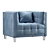 Velvet Mariel Chair with Acrylic Legs 3D model small image 1