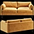 Luxurious Velvet Gold Sofa by Pols Potten 3D model small image 3