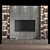 Modern TV Wall Unit: Sleek Design, Easy Installation 3D model small image 1