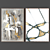 Modern Art Frames Set 3D model small image 1