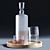 Sleek Stud Decanter Set 3D model small image 2