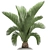 Tropical Palm in White Pot - Exotic, Indoor Plant 3D model small image 2