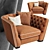 Elegant Paolo Armchair 3D model small image 1