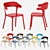 Sleek Plastic Arm Chair: Hangon Excellence 3D model small image 1