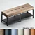 Elegant Leather Bench Seat 3D model small image 1