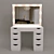 Roofix Vanity Table: Modern Design with Adjustable Mirror 3D model small image 1