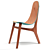 Modern Blue and Green Wooden Chair 3D model small image 2