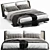 Modern Minotti Spencer Bed 3D model small image 1