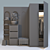 Modern IKEA Coat Rack & Wardrobe Set 3D model small image 2