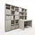 Sleek Maple Desk Bookcase 3D model small image 2