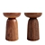 Nera Stool: Sculptural Beauty in Solid Wood 3D model small image 4