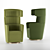 Elegant Wing Chair: BENE PARCS 3D model small image 1
