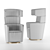 Elegant Wing Chair: BENE PARCS 3D model small image 2