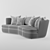 Maxalto Apollo Sofa: Elegant Design 3D model small image 3