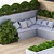 Urban Oasis: Pergola Roof Garden 3D model small image 4