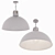 Sleek Gray Dome Pendant 3D model small image 1