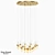 Modern Drop Round Chandelier 3D model small image 1