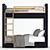 Carver Bunk Bed 3D model small image 2