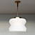 Vintage-inspired Milk Glass Pendant 3D model small image 2