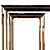 Elegant Wood Console Table 3D model small image 4