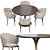 Elegant Mun Chair and Stylish Dining Table 3D model small image 2