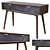 Modern Walnut Console Table: 40x120x75cm 3D model small image 4