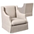 Sophisticated Sabrina Swivel Chair: Exquisite Design, Premium Comfort 3D model small image 1