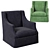 Sophisticated Sabrina Swivel Chair: Exquisite Design, Premium Comfort 3D model small image 2