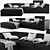 Elegant Symphony Sofa with 5 Armrests 3D model small image 1