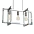 Sleek Chrome Pendant Light 3D model small image 1