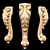 Elegant Classic Carved Table Leg 3D model small image 2