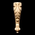 Elegant Classic Carved Table Leg 3D model small image 4