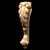 Elegant Classic Carved Table Leg 3D model small image 8