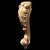 Elegant Classic Carved Table Leg 3D model small image 9