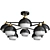 Modern Black Ceiling Chandelier - Nocciola 70106/8 3D model small image 3