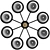 Modern Black Ceiling Chandelier - Nocciola 70106/8 3D model small image 4