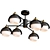 Nocciola 70106/6 Black Ceiling Chandelier 3D model small image 1