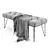 Elegant Logan Upholstered Bench 3D model small image 3