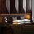 Sleek Nighttime Oasis: Modern Bed & Night Complements 3D model small image 2