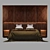 Sleek Nighttime Oasis: Modern Bed & Night Complements 3D model small image 7